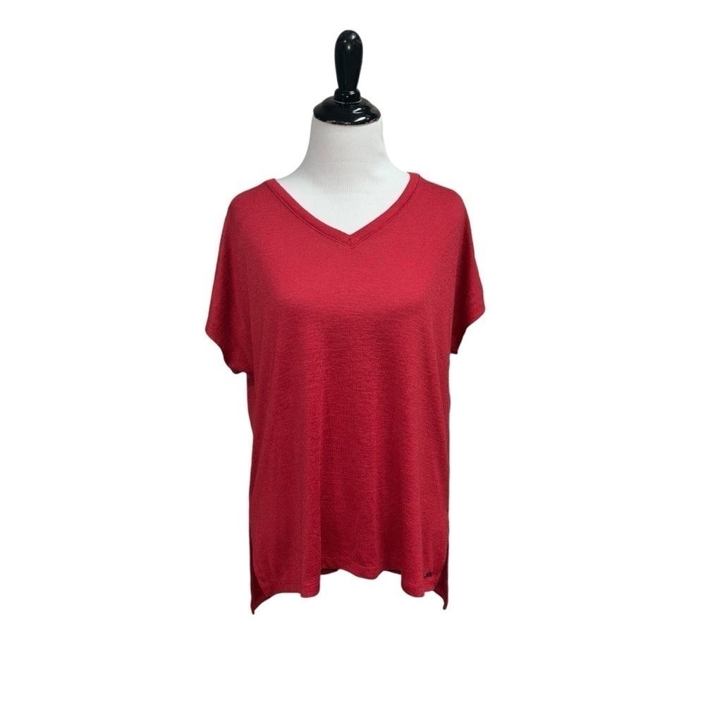 Orvis Classic Collection Women's M Medium Knit T-Shirt Short Sleeve Side Slits
